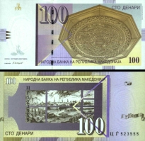 *100 macedónskych denárov Macedónsko 2002-9, P16 UNC - Kliknutím na obrázok zatvorte -